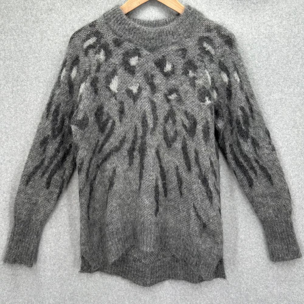 AllSaints Women's Arley Animal Jumper Sweater Mohair Wool Long Sleeve Size XS